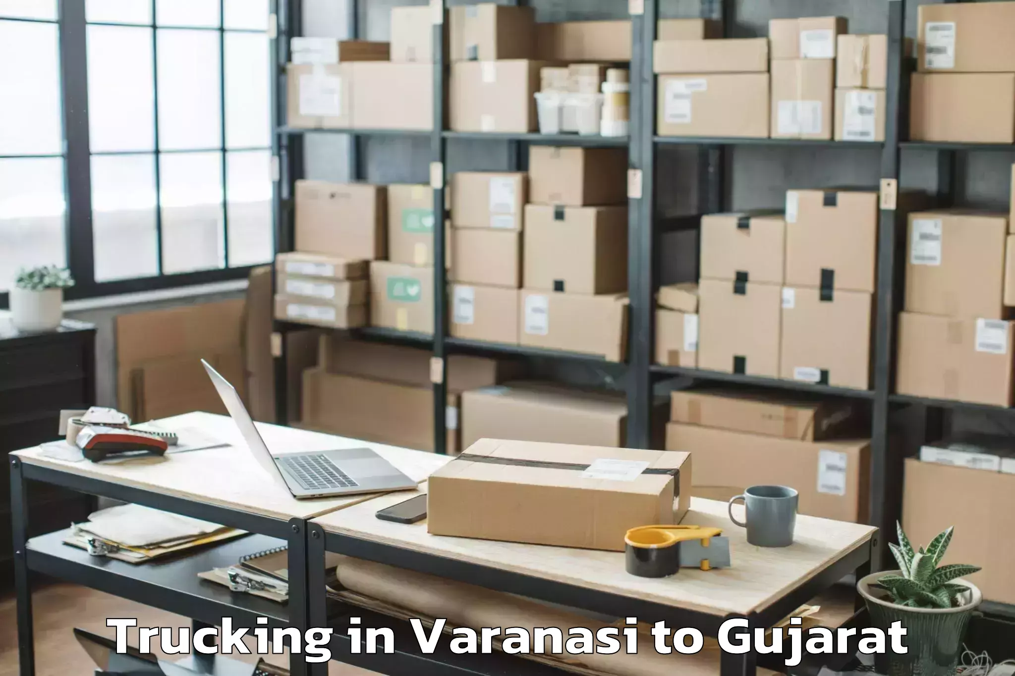 Reliable Varanasi to Crystal Mall Rajkot Trucking